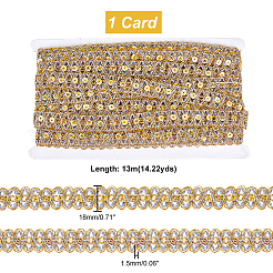 Wellen-Polyester-Stickerei-Spitzenband&nbsp;OCOR-WH0078-33