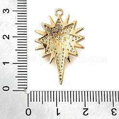 Pendenti in zirconi cubici trasparenti in micro pavè di ottone&nbsp;X-KK-U065-13G