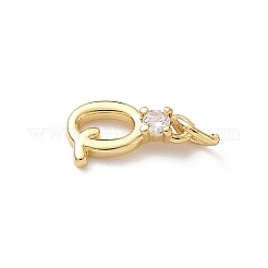 Ciondoli in ottone con pavé di zirconi chiari&nbsp;KK-A273-01G-Q