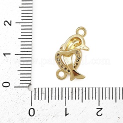 Perle di zirconi cubici trasparenti in micro pavè di ottone&nbsp;LS-KK-D409-08G