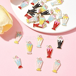 24pcs 6 colgantes de esmalte de aleación de colores&nbsp;ENAM-FS0001-92
