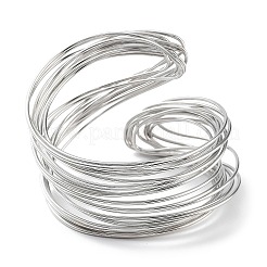 Bracelets de manchette en laiton plaqué en rack pour femmes&nbsp;BJEW-D032-04P