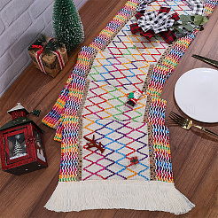 Runner da tavola natalizio in lino&nbsp;AJEW-WH0794-71