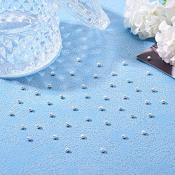 50 Stück 925 gewellte Perlen aus Sterlingsilber&nbsp;STER-TA0001-31