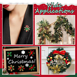 100 Stück 4 Stile Weihnachten undurchsichtige und transparente Harz-Cabochons&nbsp;RESI-NB0002-15