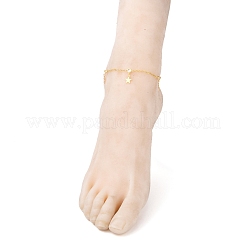 Bracelets de cheville avec breloque d'étoile en laiton&nbsp;AJEW-AN00352