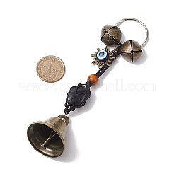Bolsa de hilo de nailon trenzado decoraciones colgantes de obsidiana natural&nbsp;HJEW-JM02102