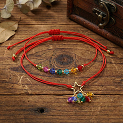 2 bracciale regolabile con perline di vetro intrecciate&nbsp;ER5290-1