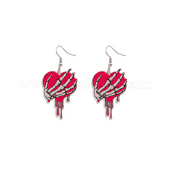 Valentinstag-Ohrhänger aus Acryl&nbsp;FS-WGA423C-06