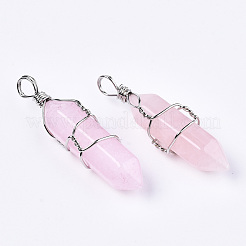 Colgantes en punta de jade blanco natural&nbsp;G-S359-198B