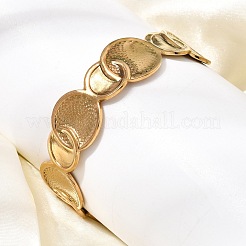 Braccialetti a polsino in acciaio inossidabile 304 per donna&nbsp;BJEW-T030-01G