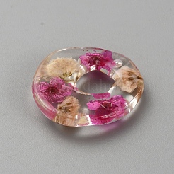 Transparentes Harz mit getrockneten Blumenanhängern&nbsp;RESI-TAC0018-37A