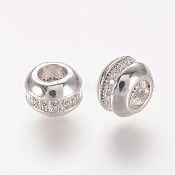 Perline zirconi micro pave  in ottone&nbsp;ZIRC-J016-21