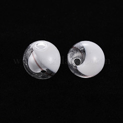 Perle di globo di vetro soffiato a mano trasparente&nbsp;GLAA-T012-33A-05