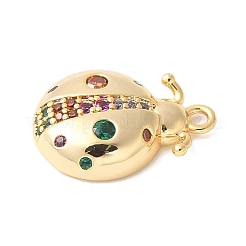 Pendentifs avec zircon cubiques à micro-pavés en laiton&nbsp;KK-U064-13G
