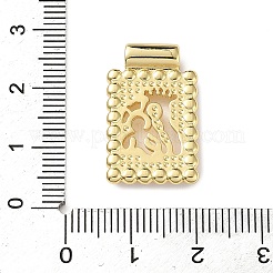 Perlenanhänger aus Messing und Kunststoff&nbsp;KK-L269-01G-04