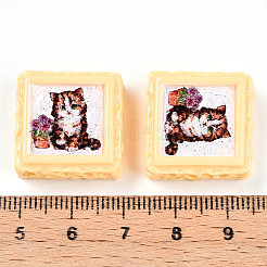 Undurchsichtige Decoden-Cabochons aus Harz&nbsp;RESI-N039-130B