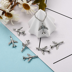 Pendenti per aereo passeggeri in argento antico stile tibetano&nbsp;X-TIBEB-A101638-AS-LF