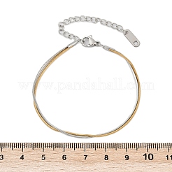 Pulseras de cadena de serpiente de acero inoxidable 304 para mujer&nbsp;BJEW-Z108-01GP
