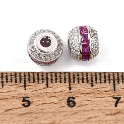 925 perline in argento sterling con pavé di zirconi cubici rosa intenso&nbsp;SE-CBAF1B2-12A-P