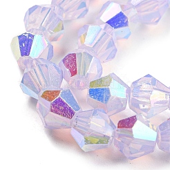 Pintura para hornear hebras de cuentas de vidrio transparente&nbsp;GLAA-F029-TM6mm