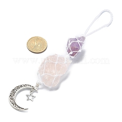 Pépites pierres précieuses naturelles poche pendentif décorations&nbsp;HJEW-JM00994-01
