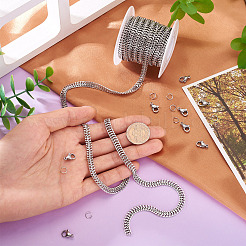 DIY 304 Edelstahl Panzerketten Armband/Halskette Herstellungssets&nbsp;DIY-TA0012-22