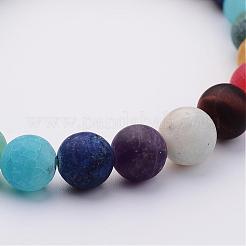 Natürliche amazonite & Edelstein Perlen Stretch-Armbänder&nbsp;BJEW-JB02509-04