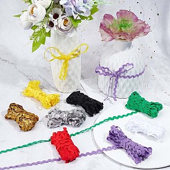 8 brin de frange ondulée en polyester bicolore&nbsp;OCOR-GF0002-41