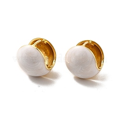 Boucles d'oreilles créoles rondes en émail&nbsp;EJEW-C054-01G