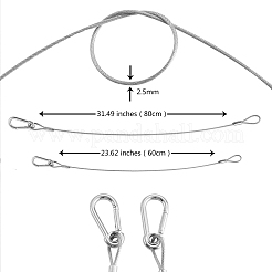 4 câble métallique de chaîne de sécurité en acier inoxydable 304 de style 2&nbsp;AJEW-SZ0001-71