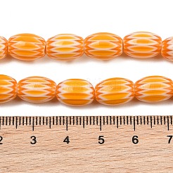 Handgefertigte ovale Millefiori-Glasperlenstränge&nbsp;LK-Z001-01B-05