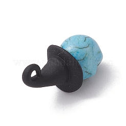 Pendentifs synthétiques teints en turquoise&nbsp;PALLOY-TA00114