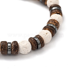 Stretch-Armbänder aus natürlichem Lavastein (gefärbt).&nbsp;BJEW-JB05359-02