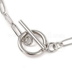 Anlaufgeschützte Unisex-Büroklammerkettenarmbänder aus 304 Edelstahl&nbsp;BJEW-H541-04A-P