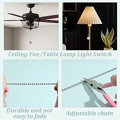 6 pz 6 stili di ciondoli in pelle PU per ventilatore da soffitto con catena di trazione&nbsp;HJEW-SP0001-76