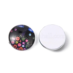 Baum des Lebens gedruckte halbrund / Kuppel Glas Cabochons&nbsp;GGLA-A002-12mm-GG