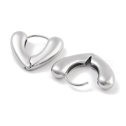 Boucles d'oreilles créoles en forme de cœur en acier inoxydable 304 résistant au ternissement pour femmes&nbsp;EJEW-C096-16P