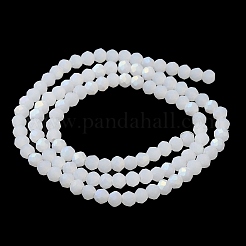 Fili di perline giada di vetro imitato&nbsp;LS-EGLA-A034-J3mm-MB05