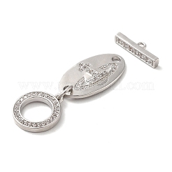 Fermagli a ginocchiera in zircone chiaro micro pavè di ottone&nbsp;KK-M243-11P
