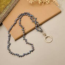 Porte-cartes en perles d'eau douce de culture naturelles&nbsp;HJEW-SZ00073