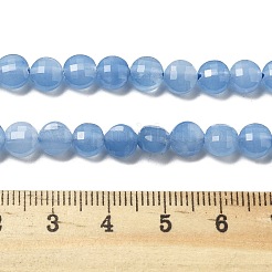 Naturales teñidos abalorios de jade blanco hebras&nbsp;G-C179-A6mm-10