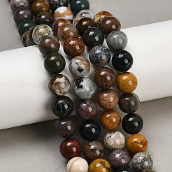 Natürliche ozean achat / ozean jaspis perlen stränge&nbsp;G-G772-06-B-01