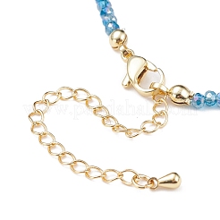 Collana di perle naturali e perle di vetro sfaccettate per ragazze adolescenti&nbsp;NJEW-JN03737
