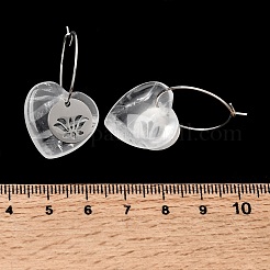 Ohrringe aus natürlichem Quarzkristall und Edelstahl 304 für Damen&nbsp;EJEW-G475-02P-01