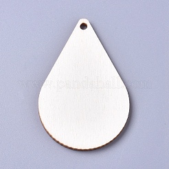 Unvollendete leere Anhänger aus Pappelholz&nbsp;WOOD-D021-10