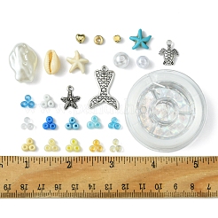 DIY Stretch-Schmuckset-Kits mit Ozean- und Strandmotiven&nbsp;DIY-FS0006-89