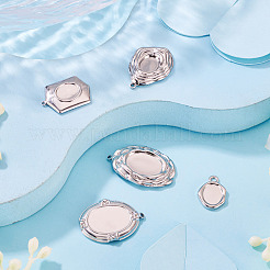 5 pz 5 stili 304 impostazioni cabochon pendente in acciaio inossidabile&nbsp;STAS-TA0005-72P