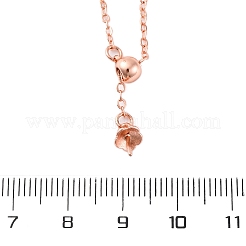 Colliers de chaîne de câble en laiton pour les femmes&nbsp;NJEW-D302-58RG