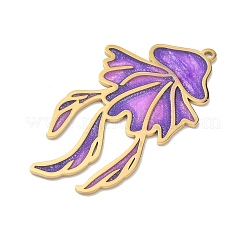 Pendentifs en acier inoxydable 304 émaillé sur le thème de l'océan&nbsp;STAS-G373-01A-02